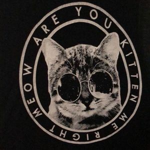 Black Tank Top “ARE YOU KITTEN ME RIGHT MEOW”